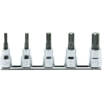 บ๊อกซ์เดือยโผล่ Ribe ขนาด 3/8” ชุด 5 ชิ้น ในรางเหล็ก (Ribe Bit Socket Set on Rail)