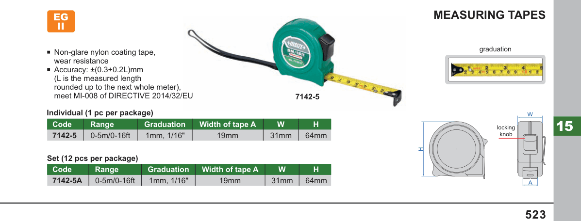 INSIZE Measuring Tapes (7142-5)
