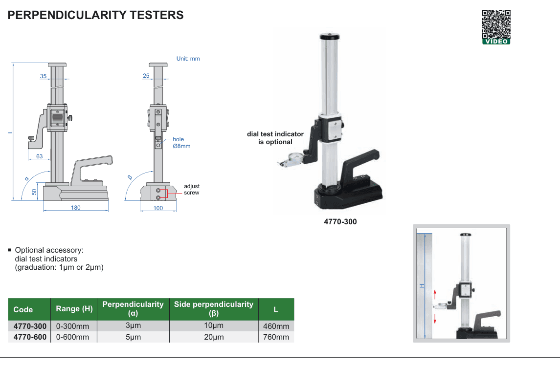 INSIZE Perpendicularity Testers (4770-300)