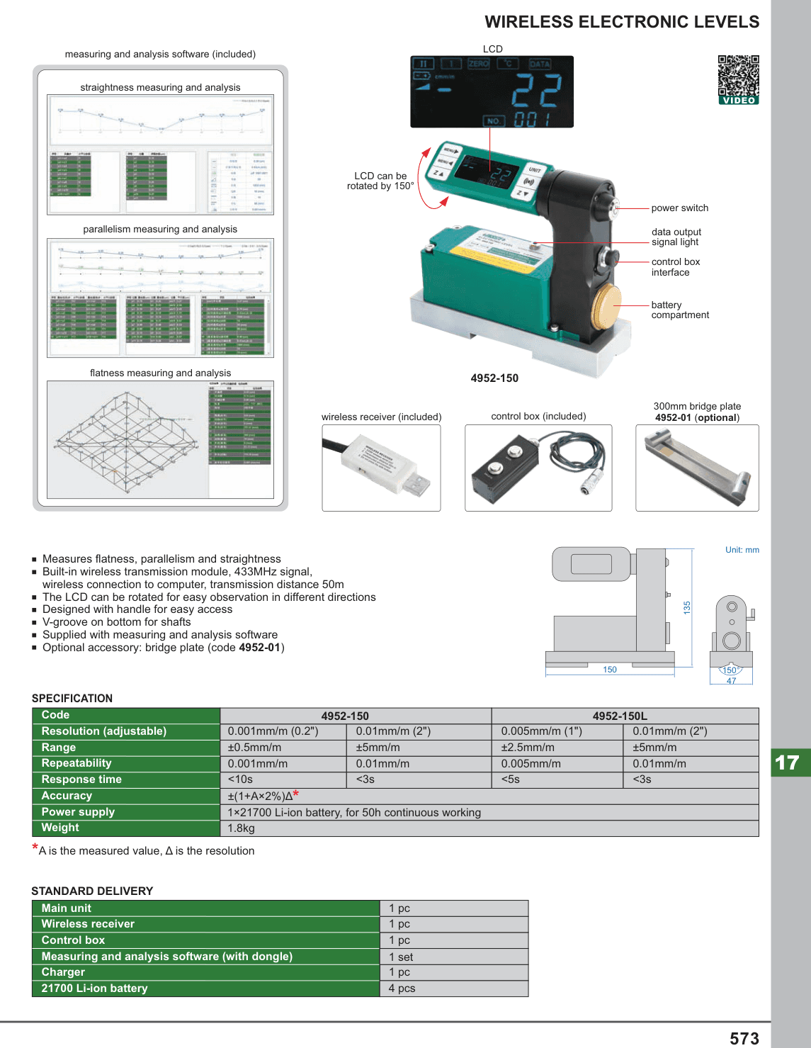 INSIZE Wireless Electronic Levels (4952-150)