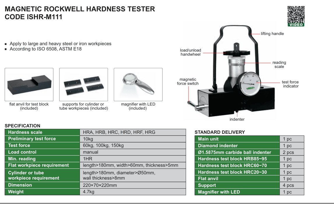 INSIZE Magnetic Rockwell Hardness Tester (ISHR-M111)