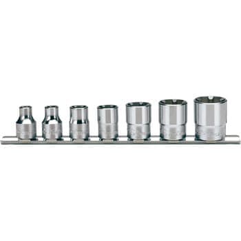 ลูกบ๊อกซ์ LH-S ขนาด 3/8” ชุด 7 ชิ้น ในรางเหล็ก (LHS Sockets Set on Rail)