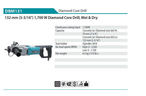 เครื่องเจาะคอริ่ง Makita DBM131