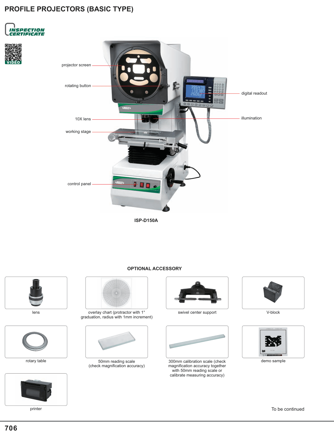 INSIZE Profile Projectors (Basic Type) (ISP-D150A)