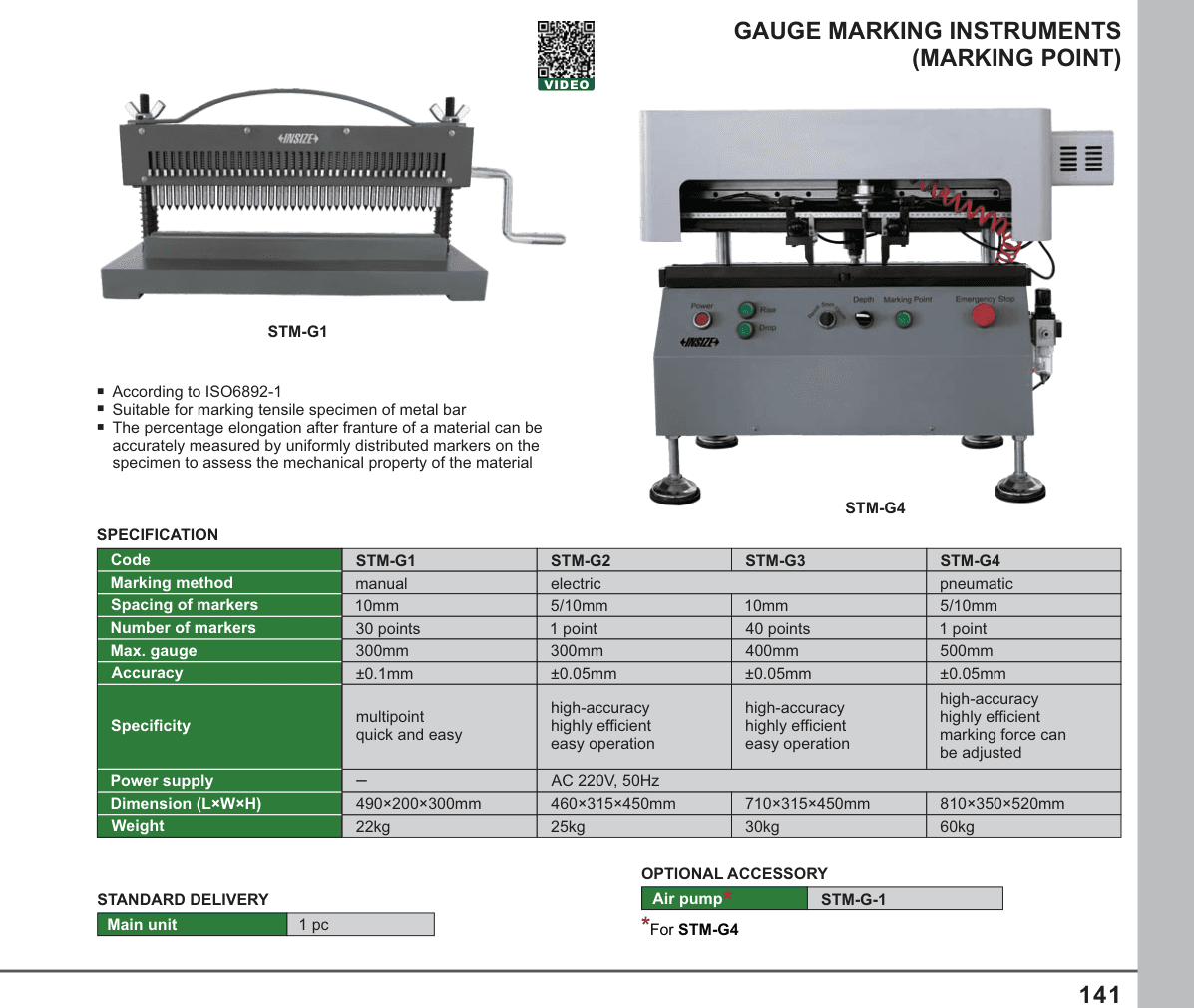 INSIZE Gauge Marking Instruments (Marking Point) (STM-G4)