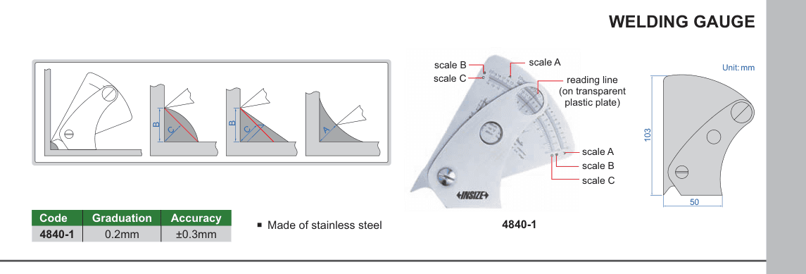INSIZE Welding Gauge (4840-1)