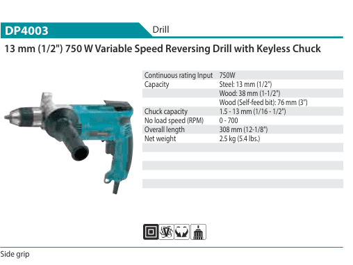 สว่านไฟฟ้า Makita DP4003