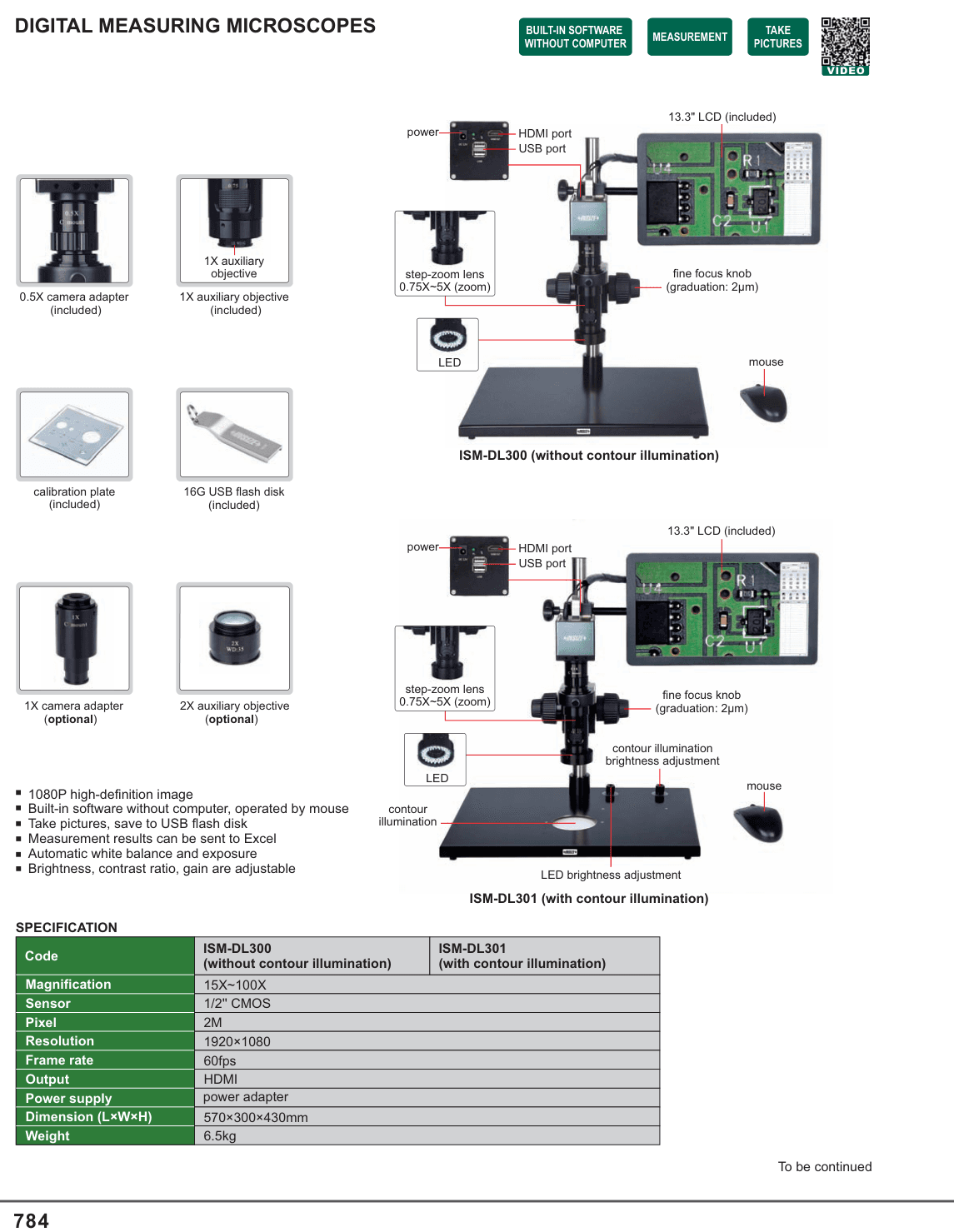 INSIZE Digital Measuring Microscopes (ISM-DL300)