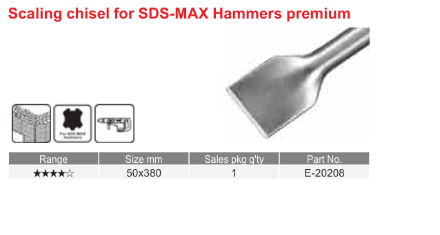อุปกรณ์เสริม Makita — Scaling chisel for SDS-MAX Hammers premium