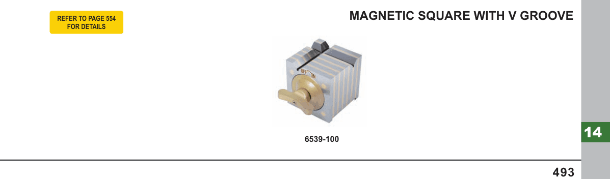 INSIZE Magnetic Square With V Groove (6539-100)
