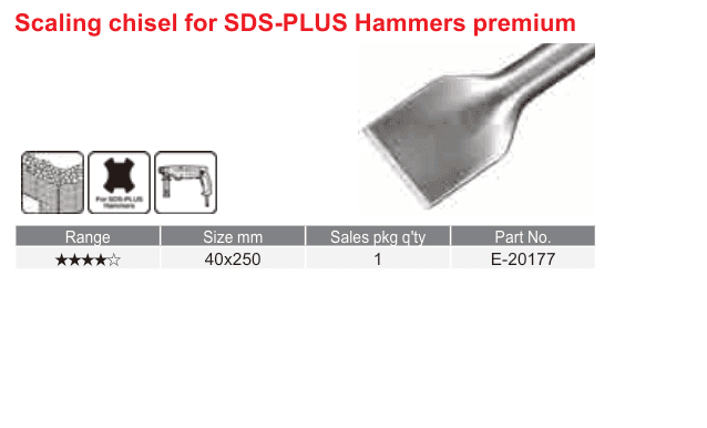 อุปกรณ์เสริม Makita — Scaling chisel for SDS-PLUS Hammers premium
