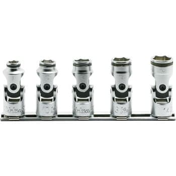 บ๊อกซ์ข้ออ่อน Nut Grip (มิล) ขนาด 3/8” ชุด 5 ชิ้น ในรางเหล็ก (Nut Grip Universal Socket Set)