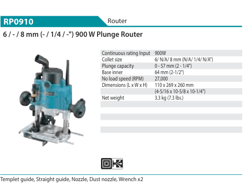 เร้าเตอร์ Makita RP0910