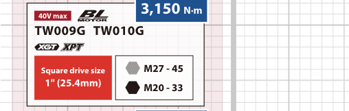 บล็อกกระแทกไร้สาย Makita TW009G