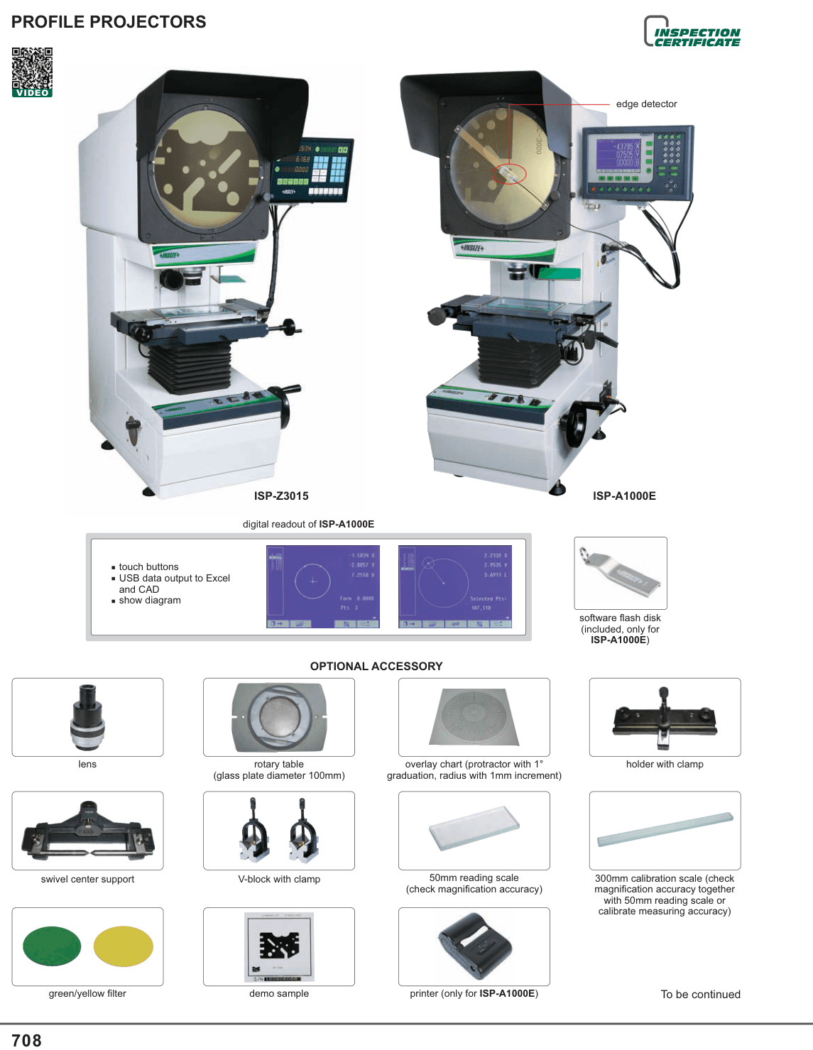 INSIZE Profile Projectors (ISP-A1000E)