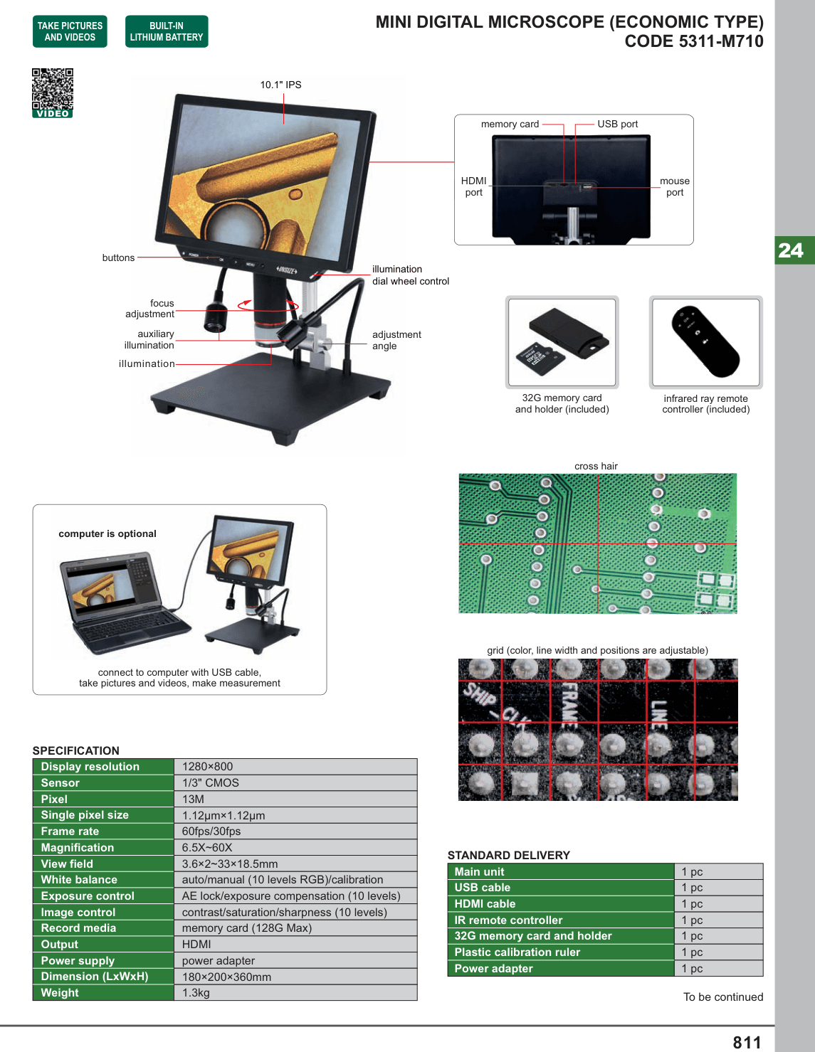 INSIZE Mini Digital Microscope (Economic Type) (5311-M710)