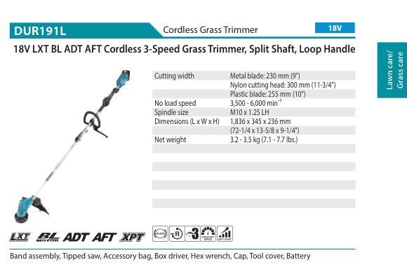 เครื่องตัดหญ้าไร้สาย Makita DUR191L