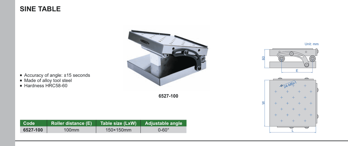 INSIZE Sine Table (6527-100)