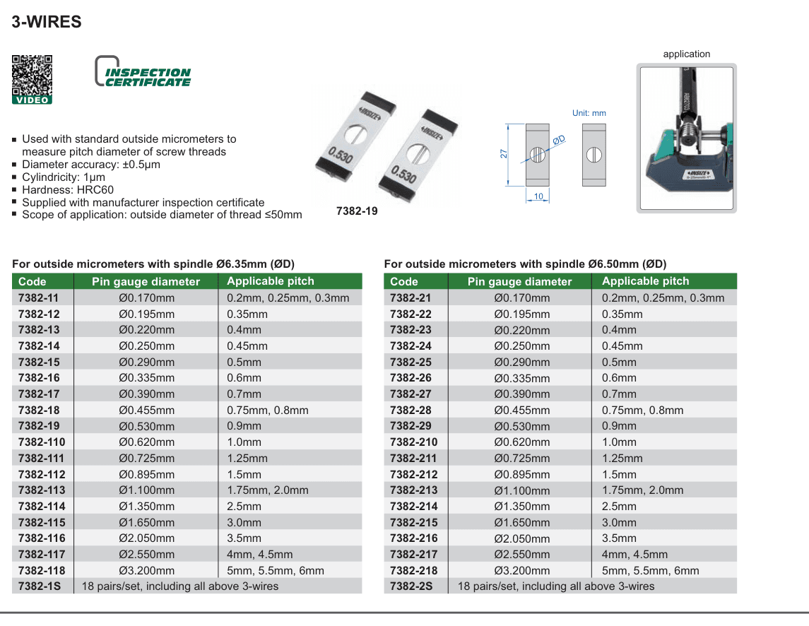 INSIZE 3-Wires (7382-1S)