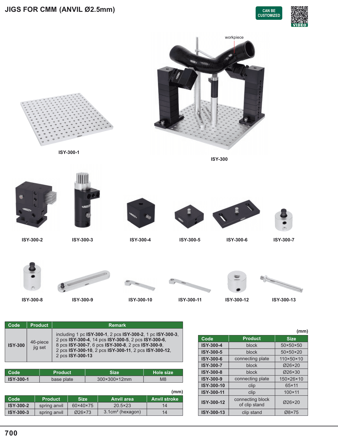 INSIZE Jigs For Cmm (Anvil Ø2.5Mm) (ISY-300)