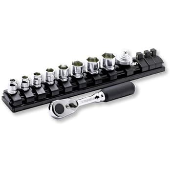 บ๊อกซ์ชุด รุ่นแชด 10 ชิ้น (มิล) 6P ในรางแม่เหล็ก (Z-Series Socket Set on Magnetic Rail)