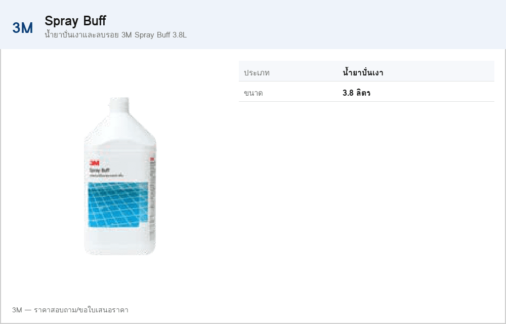 น้ำยาปั่นเงาและลบรอย 3M Spray Buff 3.8L