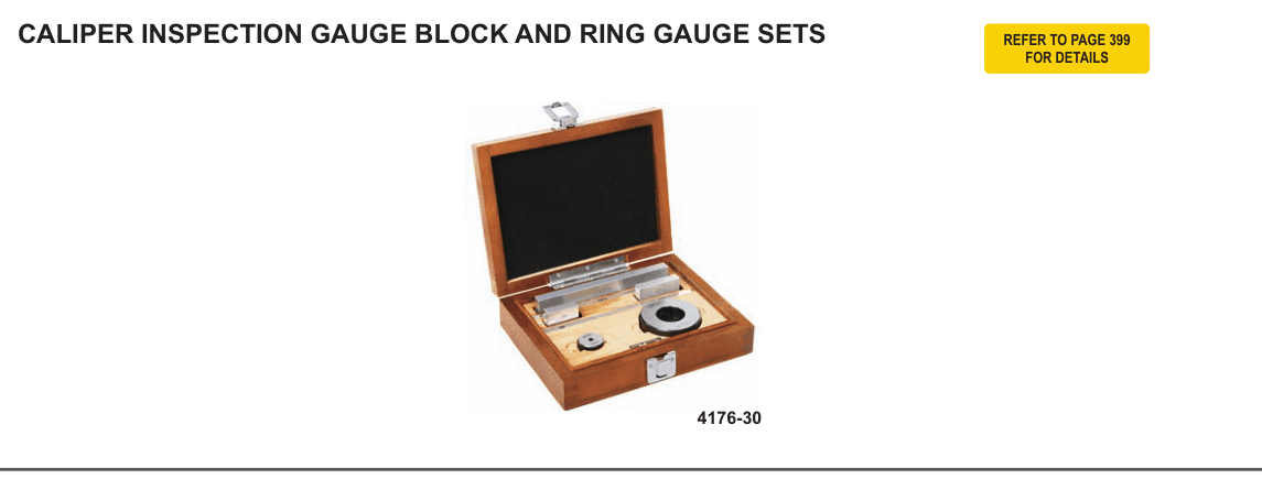 INSIZE Caliper Inspection Gauge Block And Ring Gauge Sets (4176-30)
