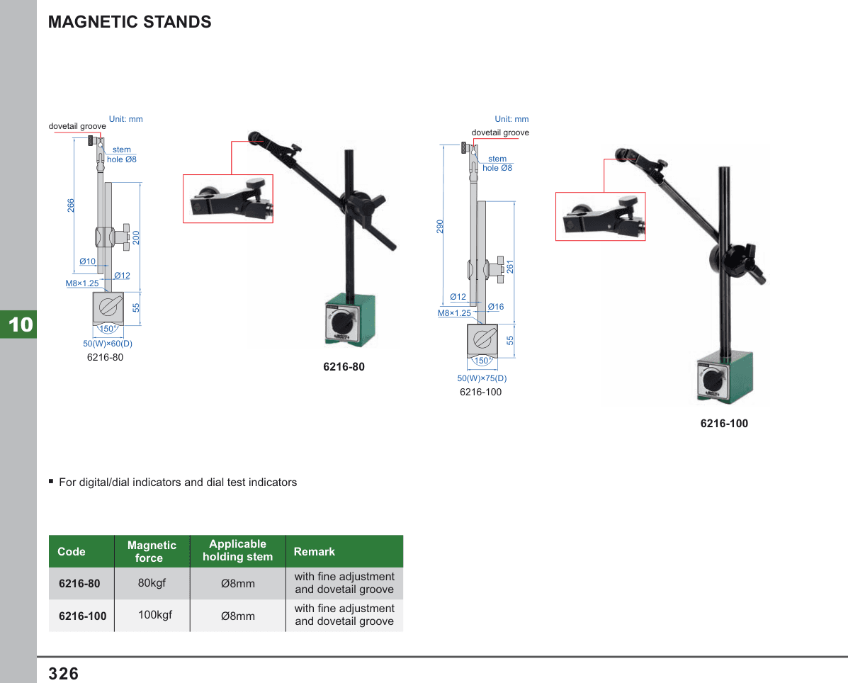 INSIZE Magnetic Stands (6216-80)