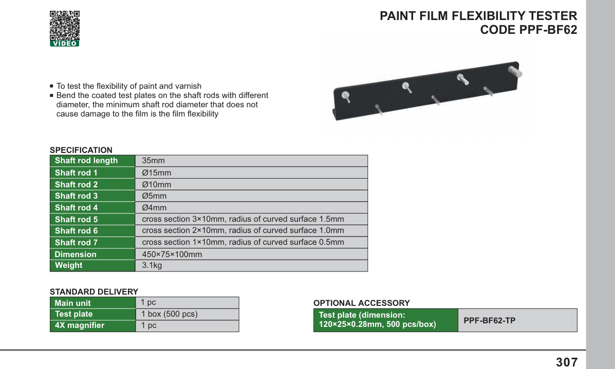 INSIZE Paint Film Flexibility Tester (PPF-BF62)