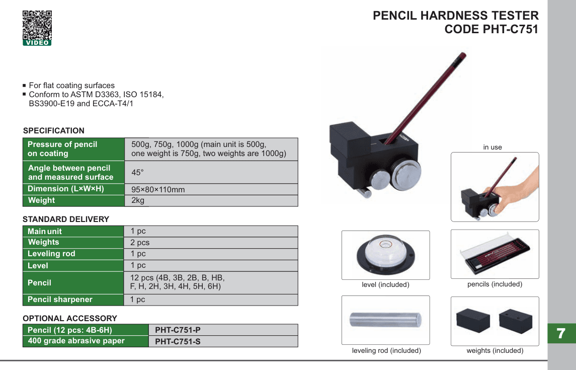 INSIZE Pencil Hardness Tester (PHT-C751)