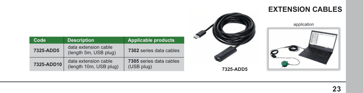 INSIZE Extension Cables (7325-ADD5)