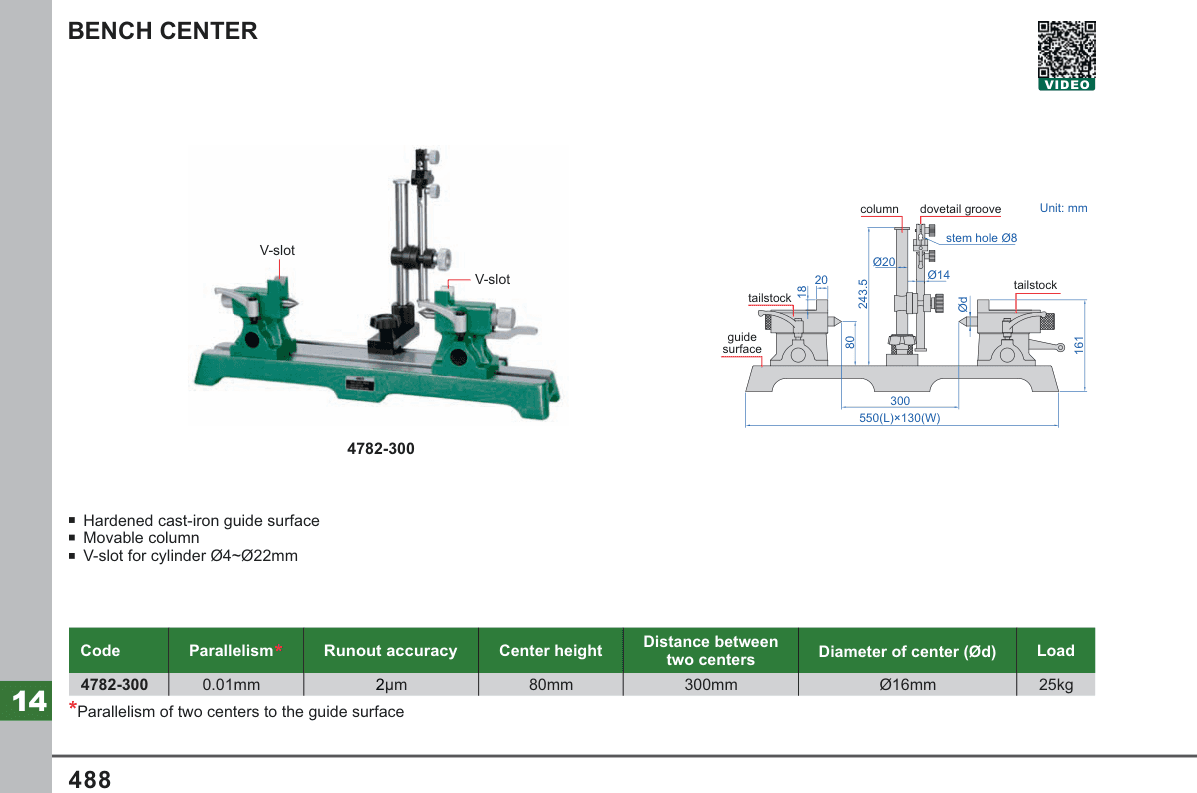 INSIZE Bench Center (4782-300)