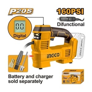 ปั๊มสูบลมดิจิทัลไร้สาย INGCO CACLI2012 160 PSI (20V เครื่องเปล่า)