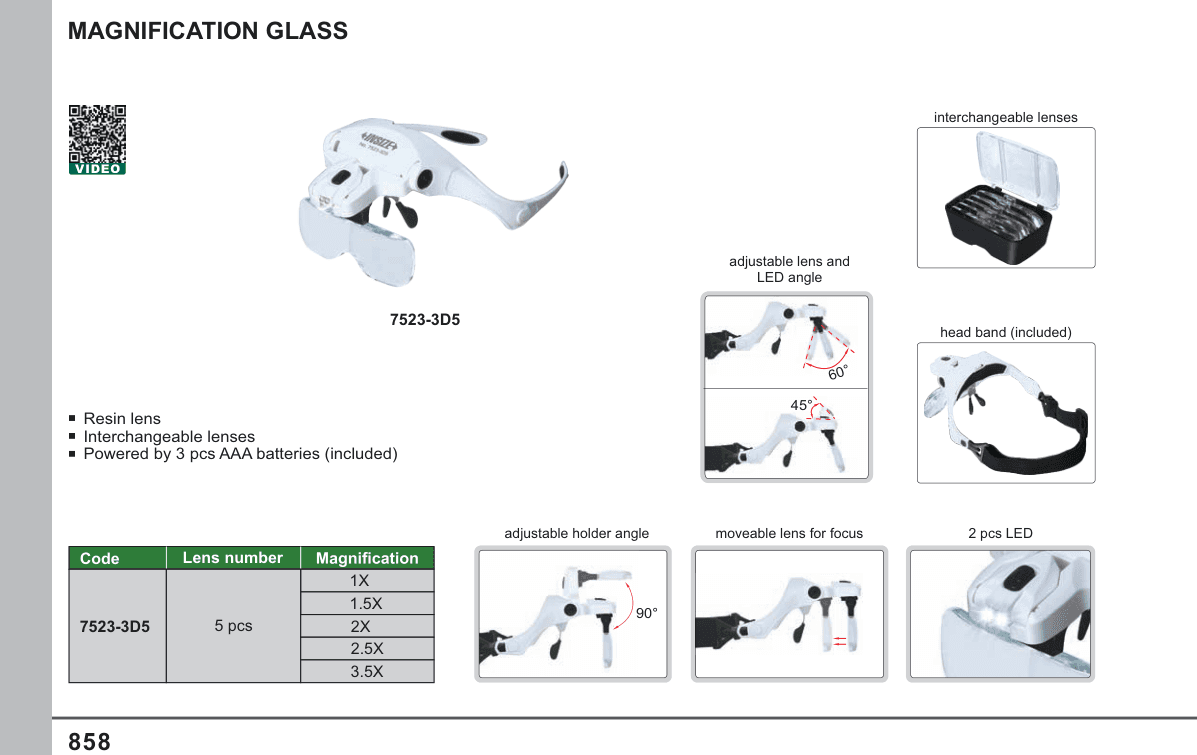 INSIZE Magnification Glass (7523-3D5)