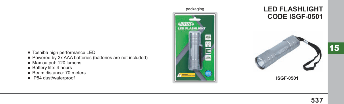 INSIZE Led Flashlight (ISGF-0501)