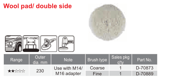 อุปกรณ์เสริม Makita — Wool pad/ double side