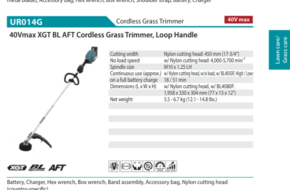 เครื่องตัดหญ้าไร้สาย Makita UR014G