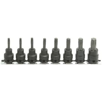 บ๊อกซ์เดือยโผล่ลม ท๊อกซ์ ขนาด 3/8” ชุด 8 ชิ้น (Impact Torx Bit Sockets on Rail)