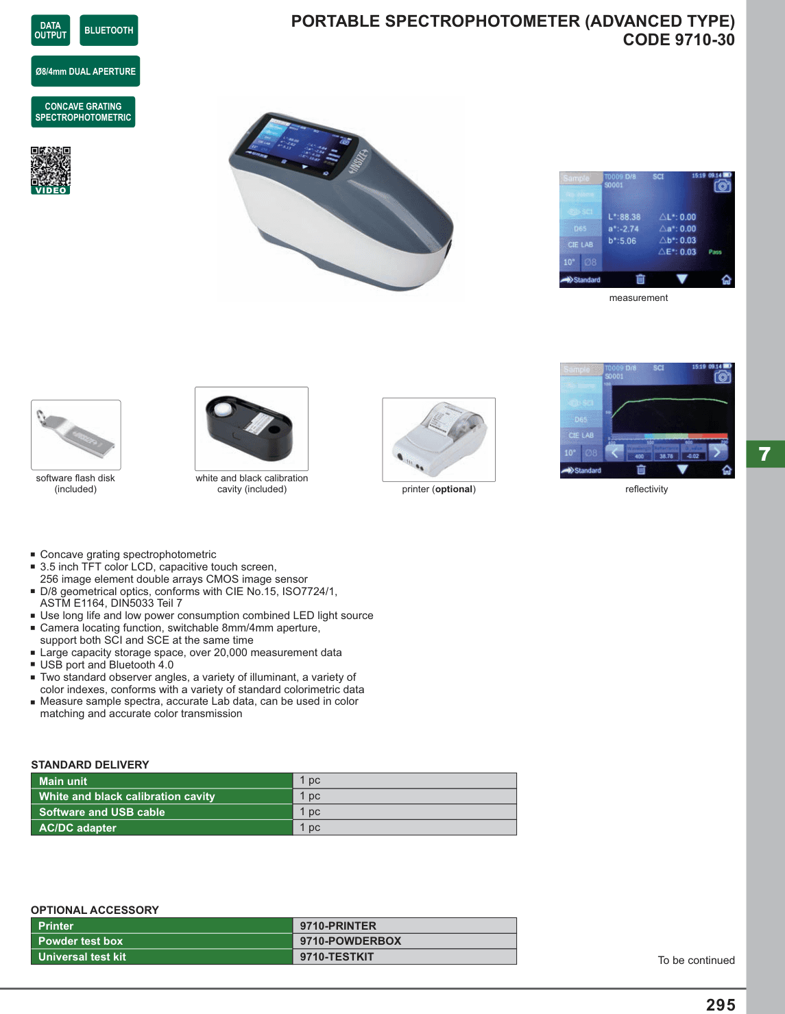 INSIZE Portable Spectrophotometer (Advanced Type) (9710-30)