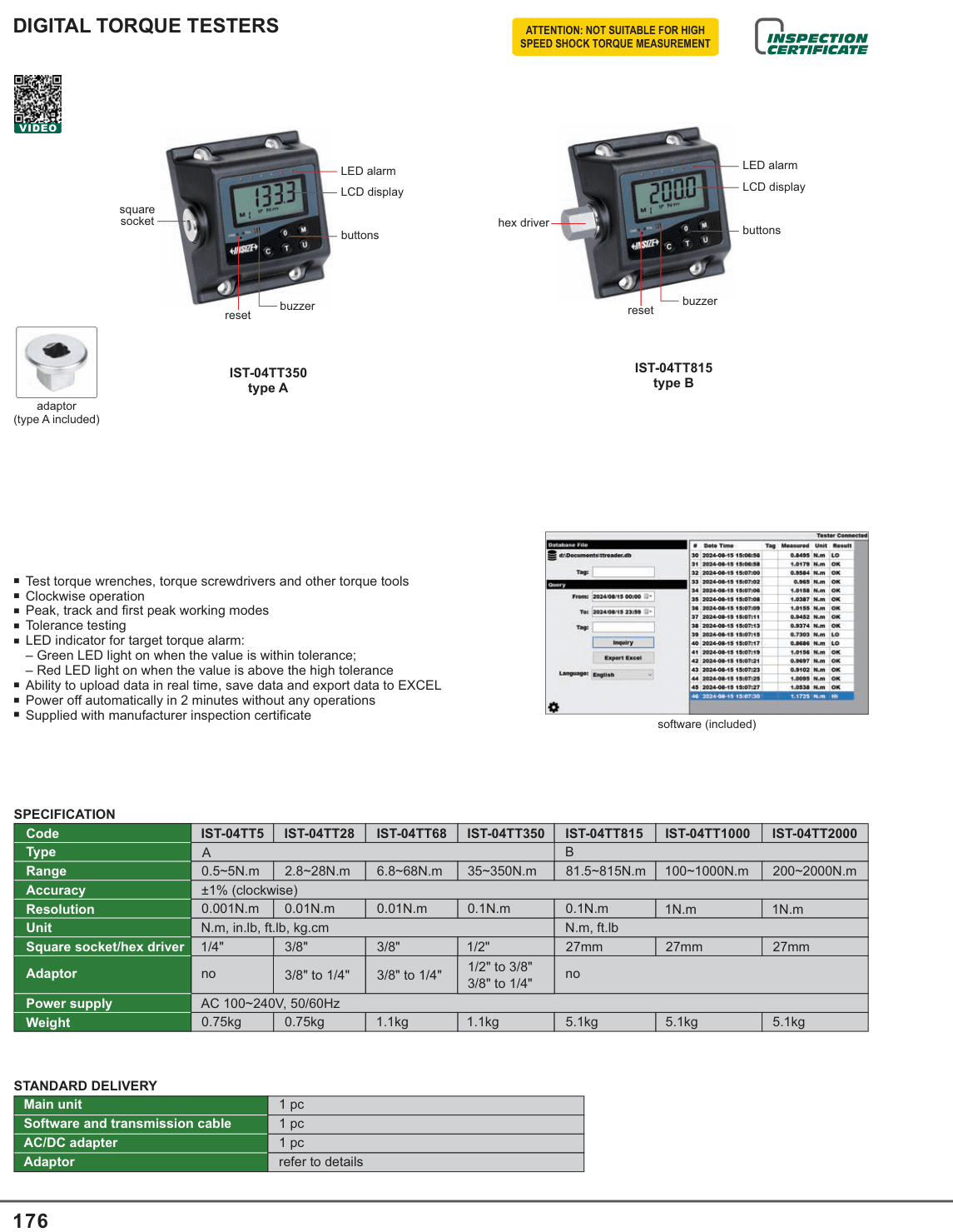 INSIZE Digital Torque Testers (IST-04TT350)