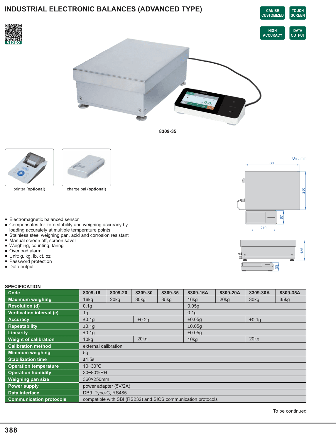 INSIZE Industrial Electronic Balances (Advanced Type) (8309-35)