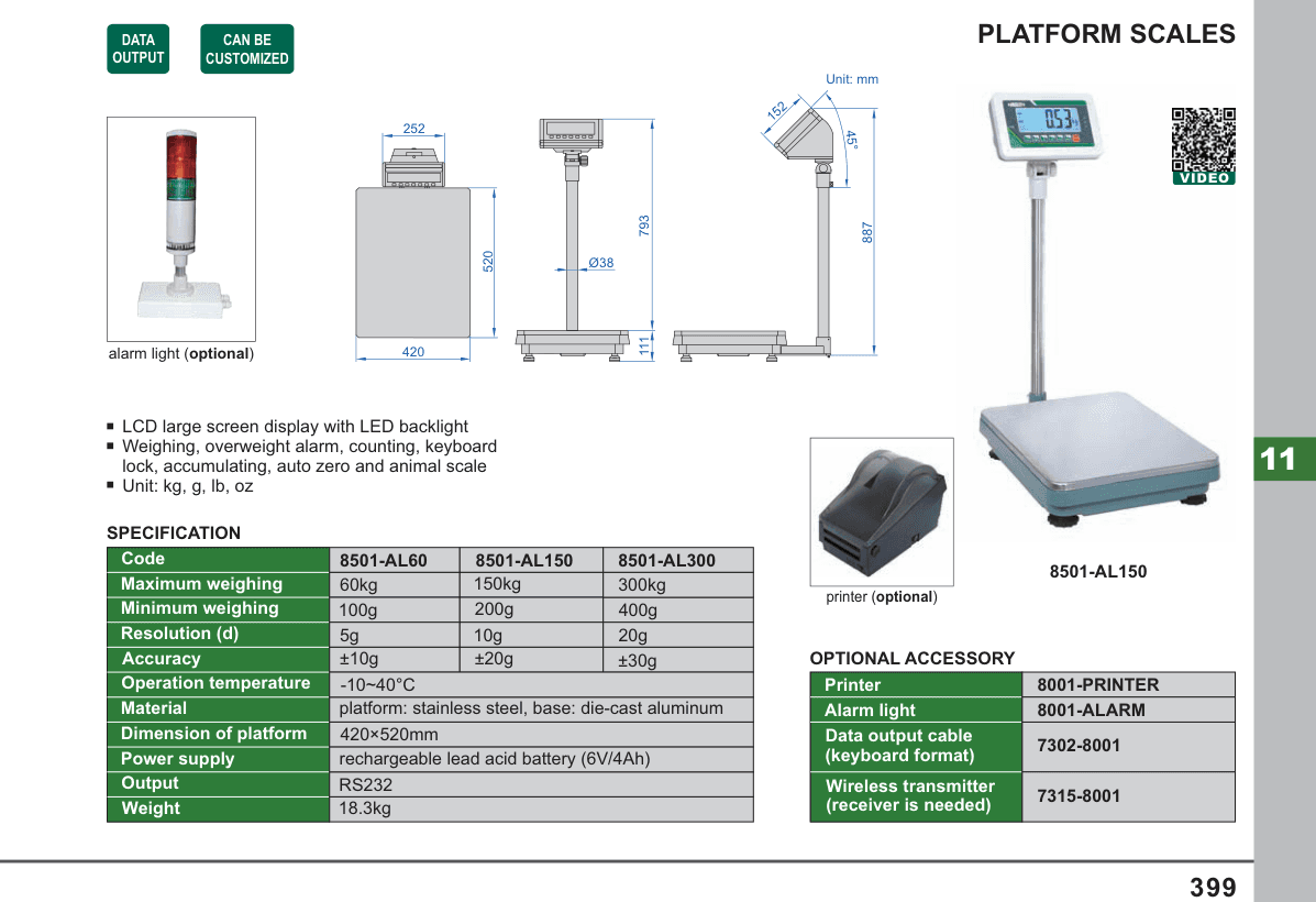 INSIZE Platform Scales (8501-AL150)