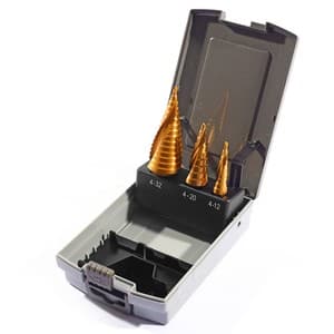 อุปกรณ์เสริม Makita — Metal step drill bit spiral flute titanium coating assortment in plastic case