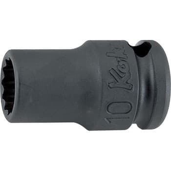 ลูกบ๊อกซ์ลม สั้น ขอบบาง 12P (มิล) ขนาด 3/8” (Impact Sockets)