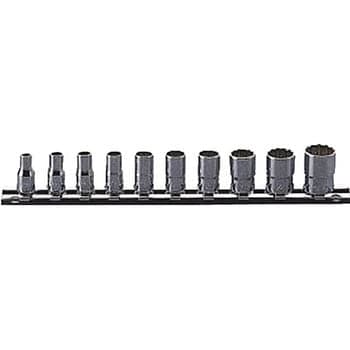 ลูกบ๊อกซ์ AS2405A ชุด 10 ชิ้น ในรางเหล็ก (Aerospace Standard Socket Set on Rail)