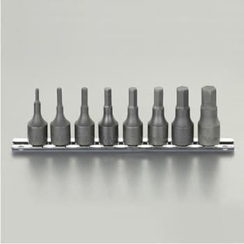 บ๊อกซ์เดือยโผล่ ดำ� หกเหลี่ยม (มิล) ขนาด 3/8” ชุด 8 ชิ้น ในรางเหล็ก (Inhex Bit Socket)