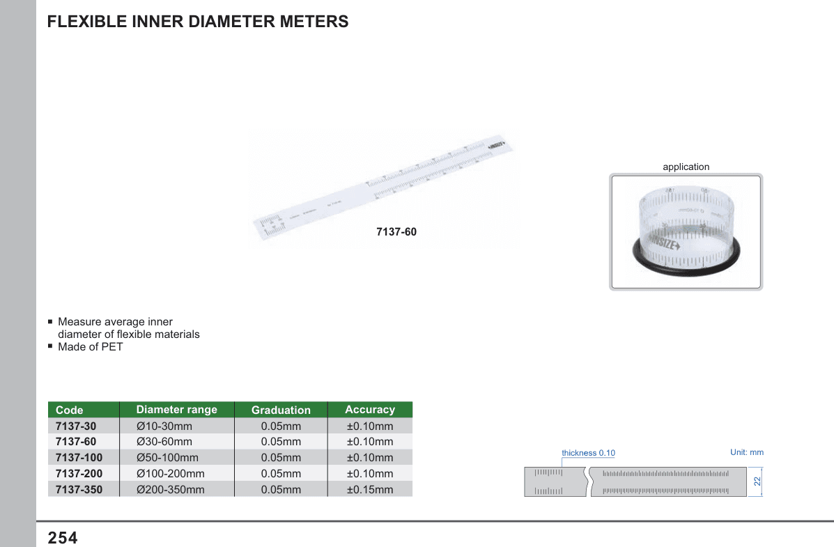 INSIZE Flexible Inner Diameter Meters (7137-60)