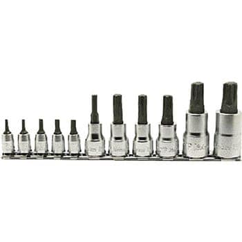 ชุดบ๊อกซ์เดือยโผล่ ท๊อกซ์พลัส 11 ชิ้น 1/4, 3/8, 1/2” (Torx Plus Bit Socket Set on Rail)