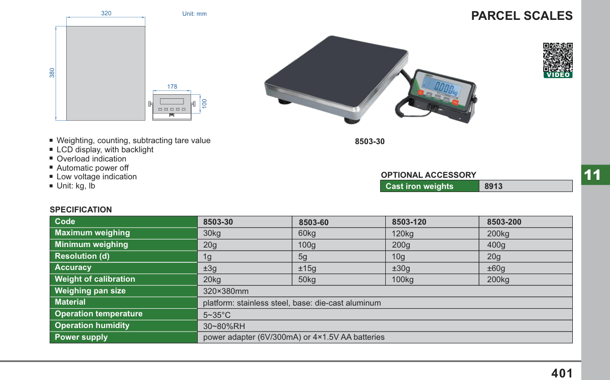 INSIZE Parcel Scales (8503-30)