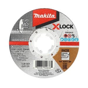 อุปกรณ์เสริม Makita — Thin cut-off wheel/ stainless/ flat with X-LOCK